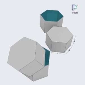 Custom Hexagon Lid off Boxes